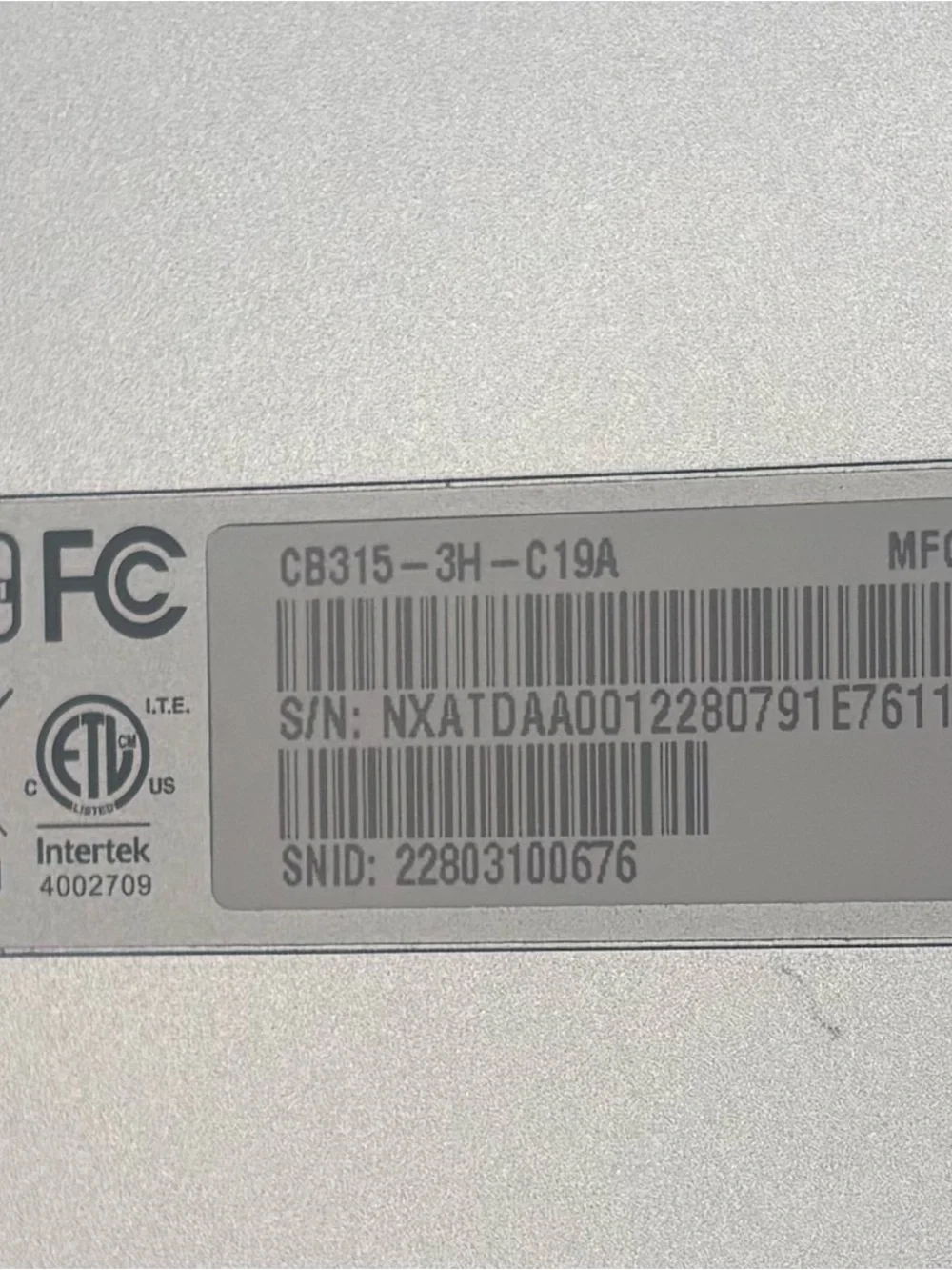 Acer compact laptop